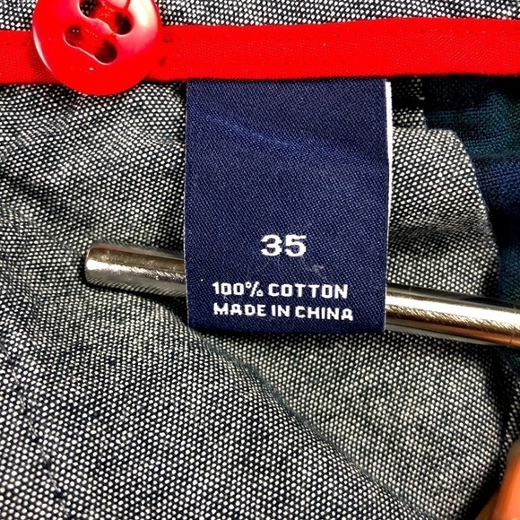 Cremieux Green/Blue Plaid Shorts Size 35 - Picture 11 of 11